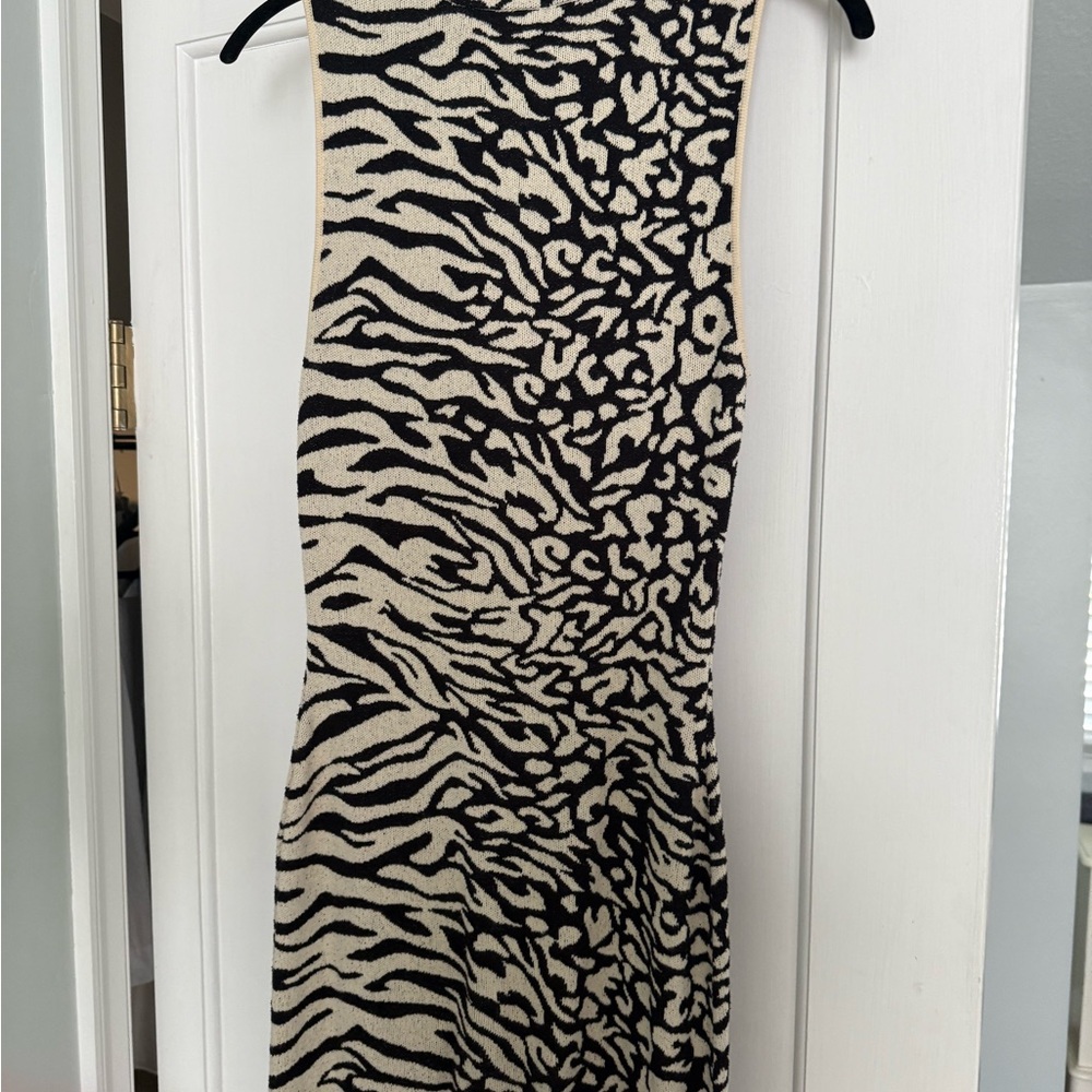 Proenza Schouler Black and Cream Patterned Top